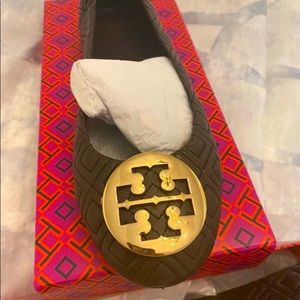 Brown tory Burch flats , size 7.5